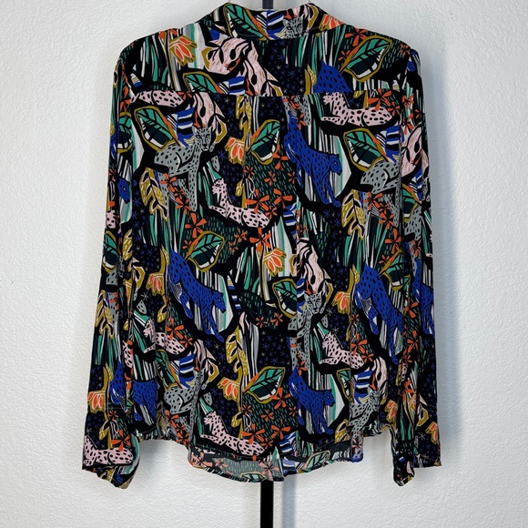 Anthropologie Art of Margaret Jeane Patterned Blouse - Picture 8 of 13